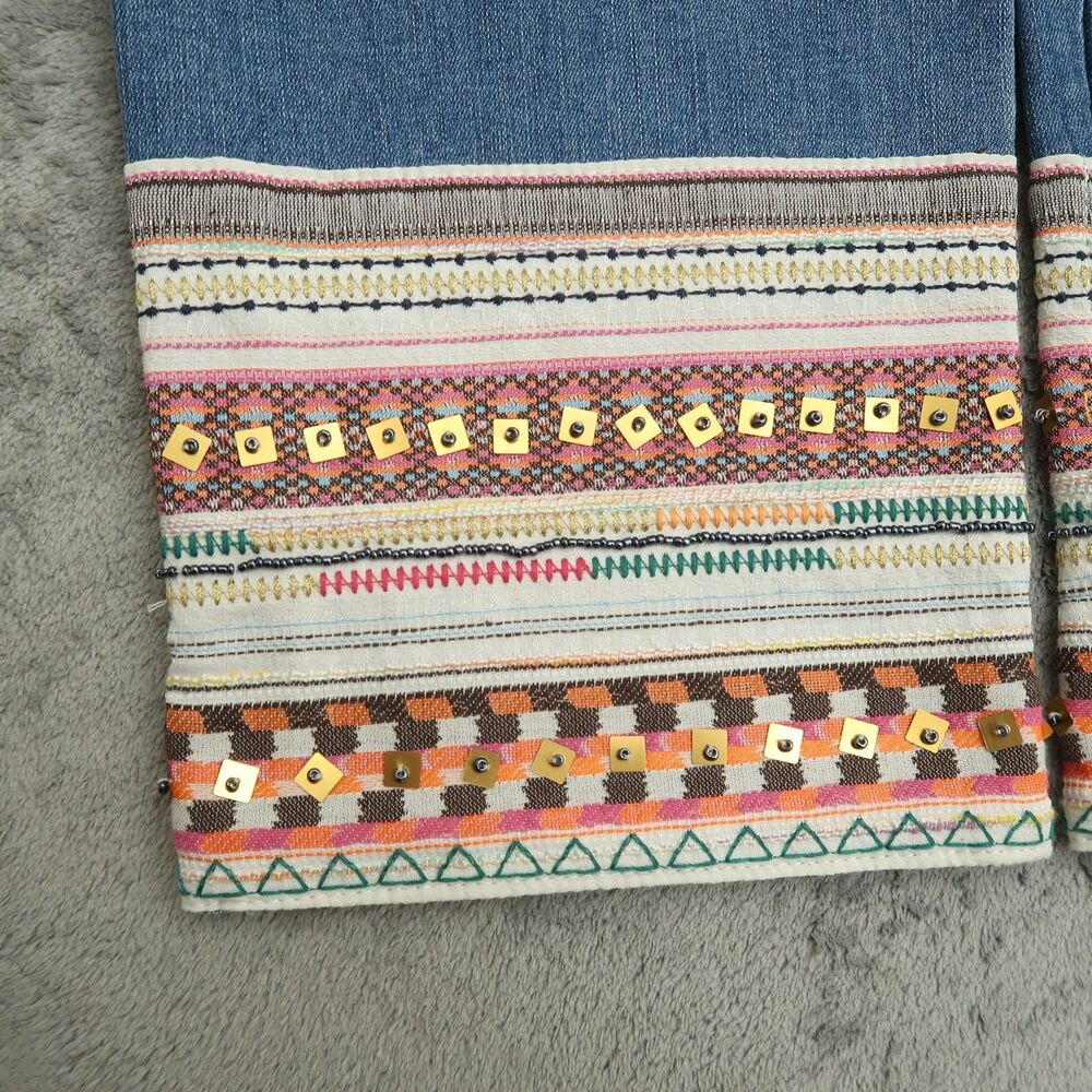 Chico's Jeans Women's 2R US-12R High-Rise Girlfriend Slim Leg Crop 24" Inseam - Picture 2 of 16